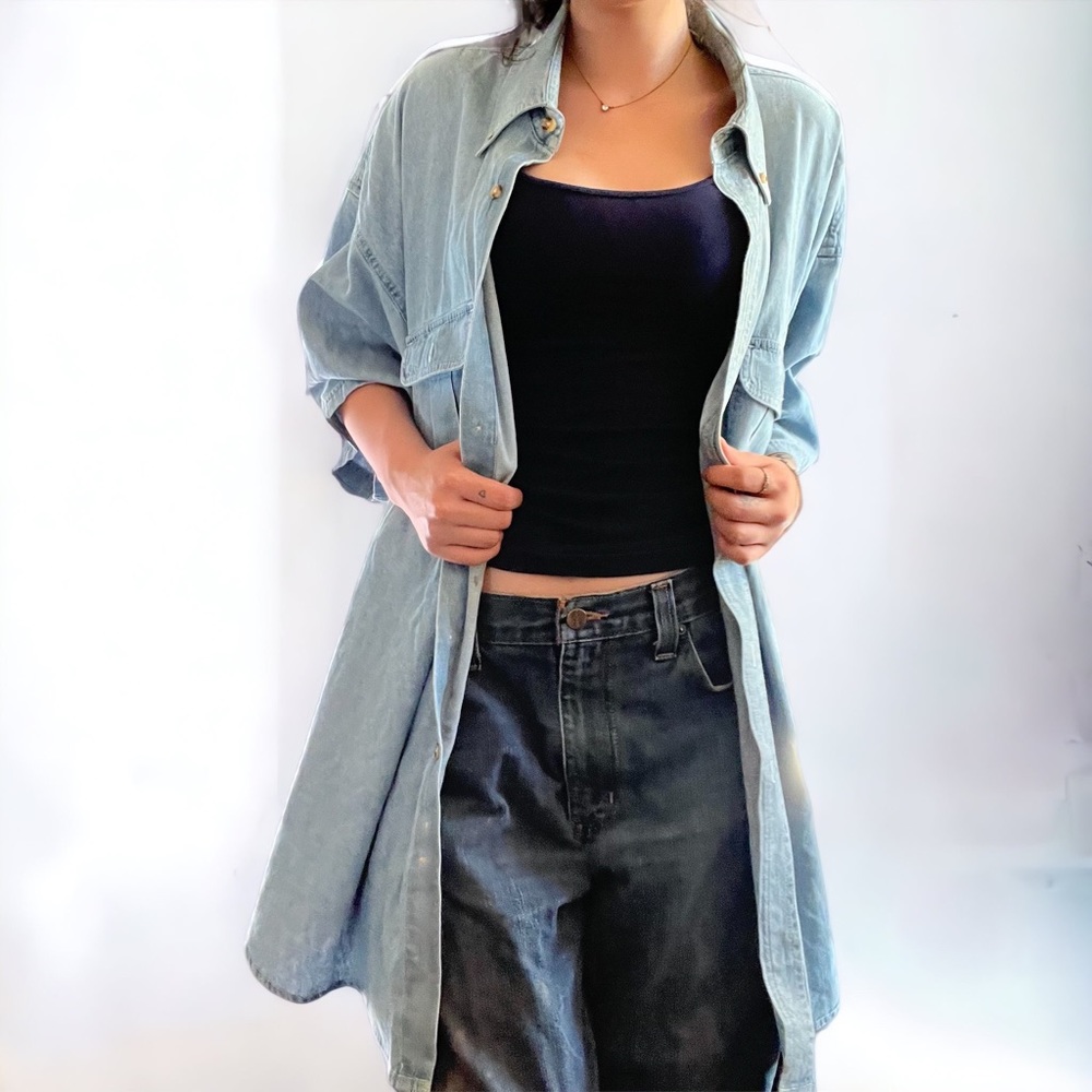 authentic 2000s denim button up